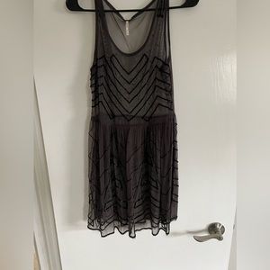 Free people sheer dress overlay. Gorgeous beading. Size medium.